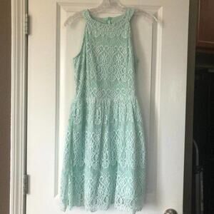 PINKY Green Sleeveless Lace Mini Dress Fairycore Gremlincore Event Party Women M